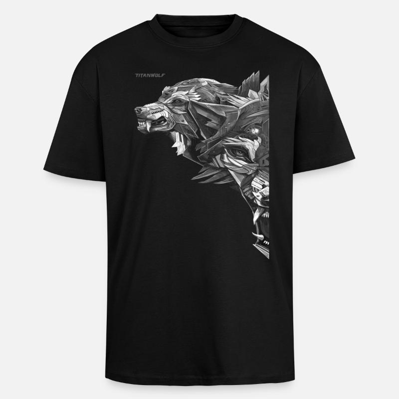 Halfway - Oversized Heavyweight Unisex T-Shirt - Schwarz