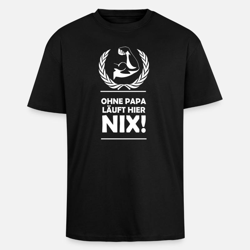 Papa - Oversized Heavyweight Unisex T-Shirt - Schwarz