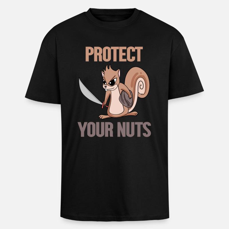 Lustiges Eichhörnchen Geschenk - Oversized Heavyweight Unisex T-Shirt - Schwarz
