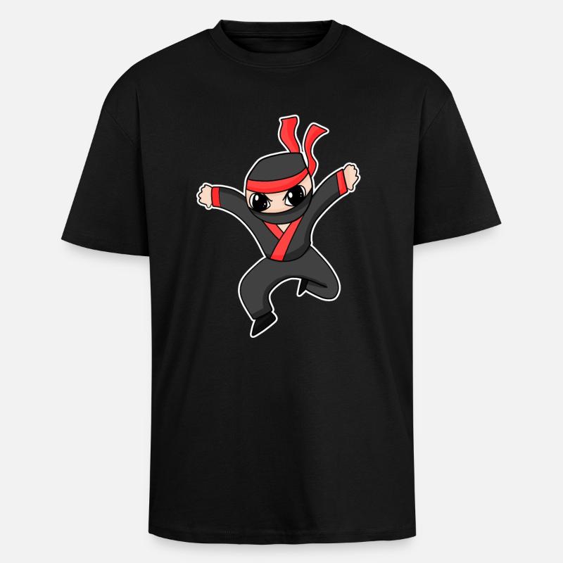 Ninja - Oversized Heavyweight Unisex T-Shirt - Schwarz