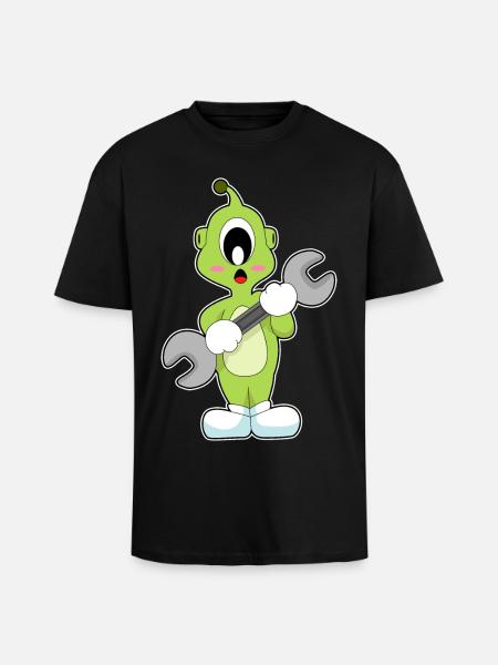Clé mécanique extraterrestre - T-shirt unisexe oversize épais - noir