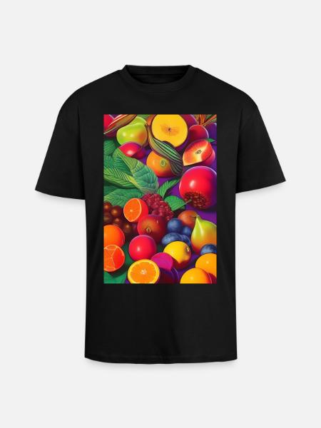 Fruit - T-shirt unisexe oversize épais - noir