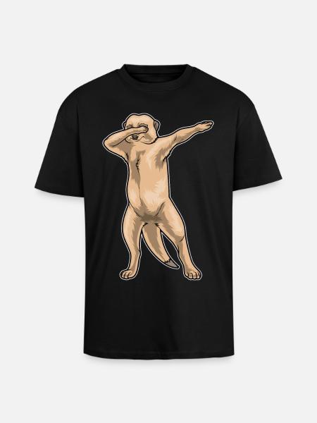 Danse hip hop suricate - T-shirt unisexe oversize épais - noir