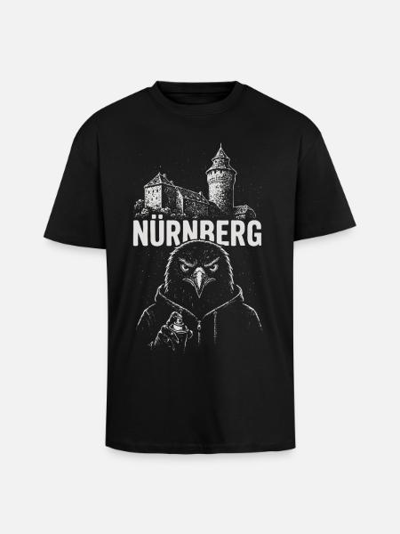 Nuremberg Street Adler - Unisex Oversized Heavyweight T-shirt - black