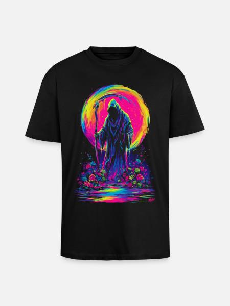Neon-Sensenmann - Oversized Heavyweight Unisex T-Shirt - Schwarz