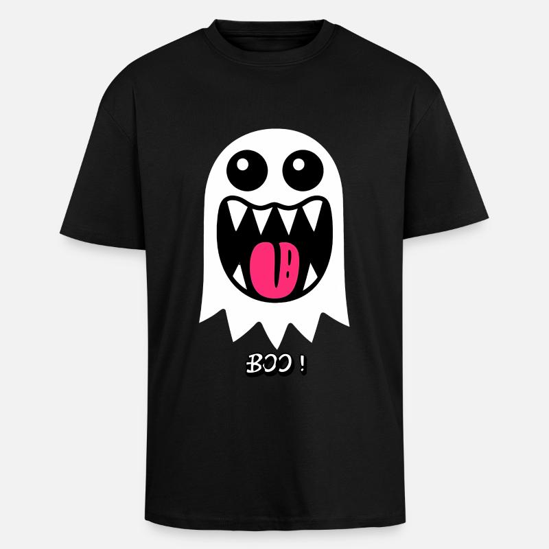 Ghost Buh - Oversized Heavyweight Unisex T-Shirt - Schwarz