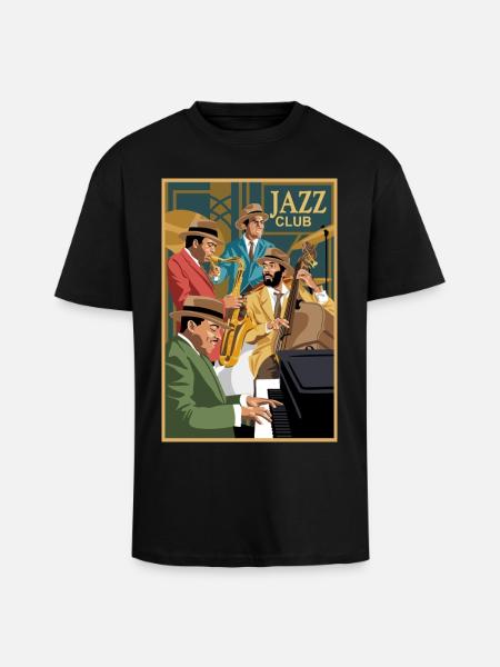 Jazz Club - Unisex Oversized Heavyweight T-shirt - black