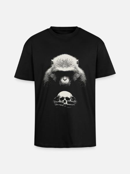 Shakespeare's monkey - Unisex Oversized Heavyweight T-shirt - black