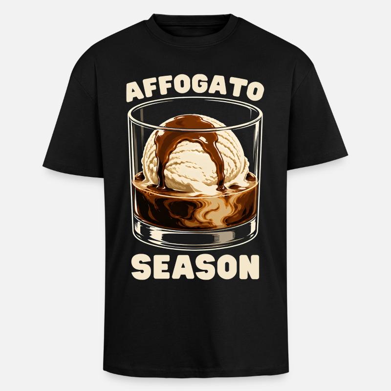 Affogato Saison - Oversized Heavyweight Unisex T-Shirt - Schwarz