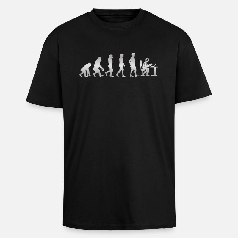 It's just evolution - Gamer! - Unisex Oversized Heavyweight T-shirt - black
