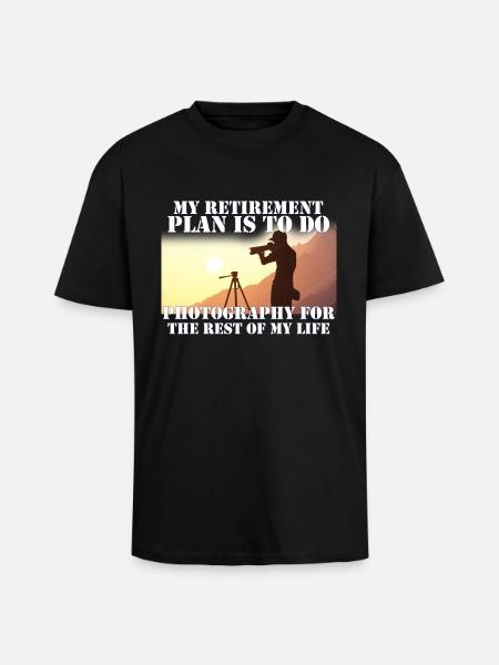 Retired Photographer - Unisex Oversized Heavyweight T-shirt - black