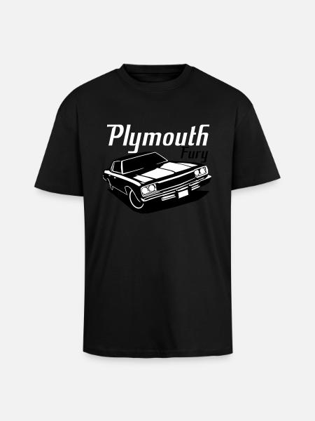 Plymouth Fury - Paksu unisex oversize t-paita - musta