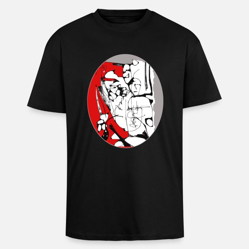 Freiheit der Interpretation 4 - Oversized Heavyweight Unisex T-Shirt - Schwarz