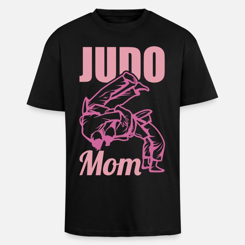 Judo Mutter - Oversized Heavyweight Unisex T-Shirt - Schwarz
