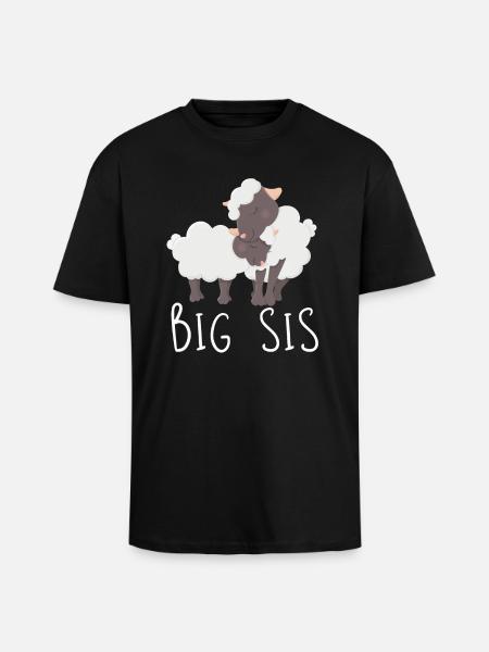 Big sister - Unisex Oversized Heavyweight T-shirt - black