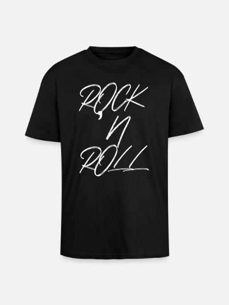 ROCK ET ROLL - T-shirt unisexe oversize épais - noir