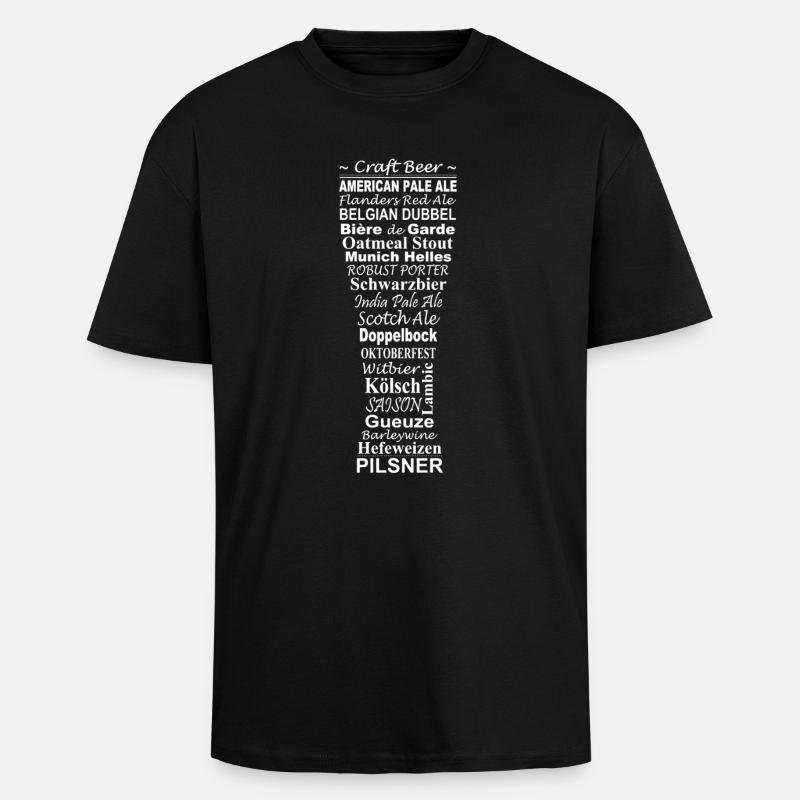 Beer, craft beer - Unisex Oversized Heavyweight T-shirt - black