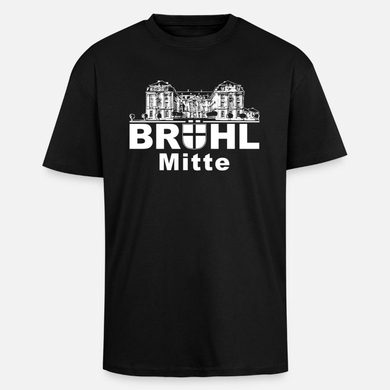 Brühl-Mitte - Oversized Heavyweight Unisex T-Shirt - Schwarz