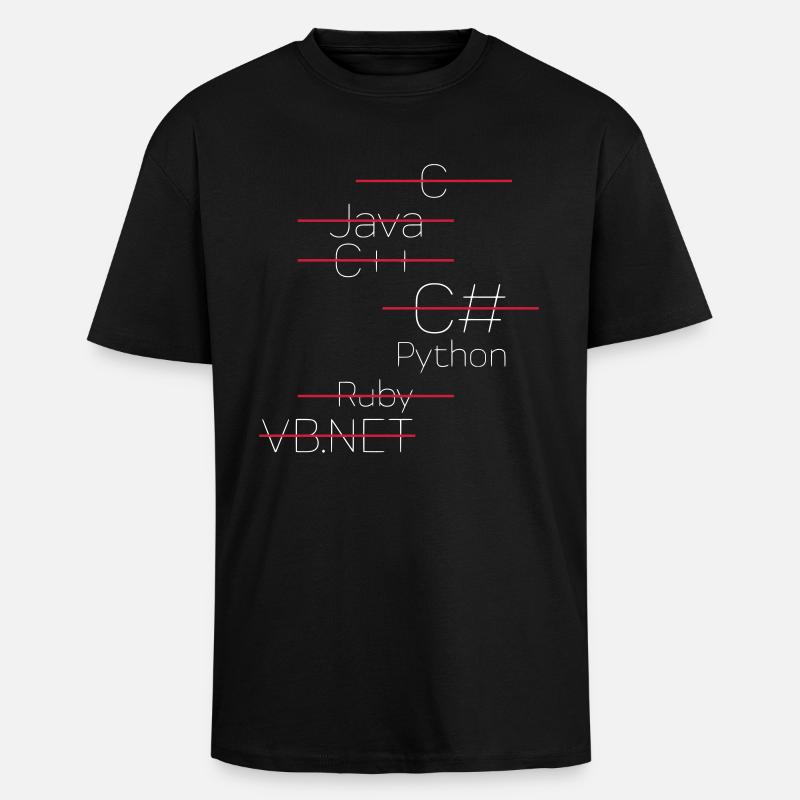 PYTHON CODING / PROGRAMMIERSPRACHE - Oversized Heavyweight Unisex T-Shirt - Schwarz