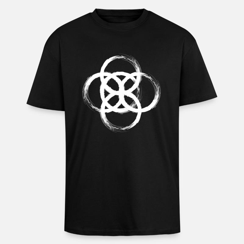 Symbole celtique Roue d’être - T-shirt unisexe oversize épais - noir