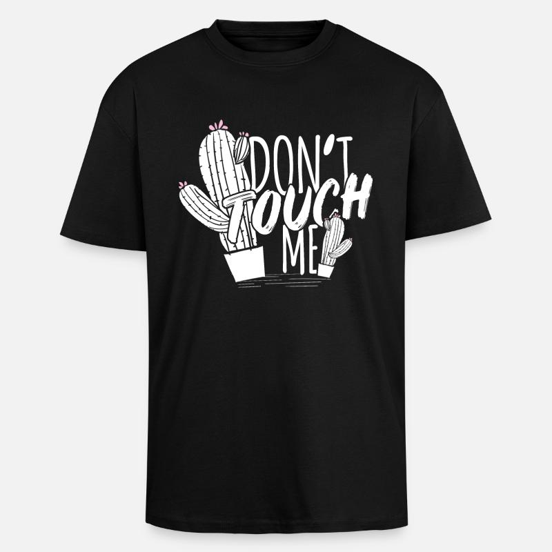 Fass mich nicht an - Oversized Heavyweight Unisex T-Shirt - Schwarz