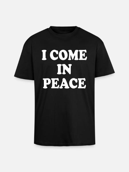 i come in peace im peace couple - Unisex oversized heavyweight t-shirt - sort