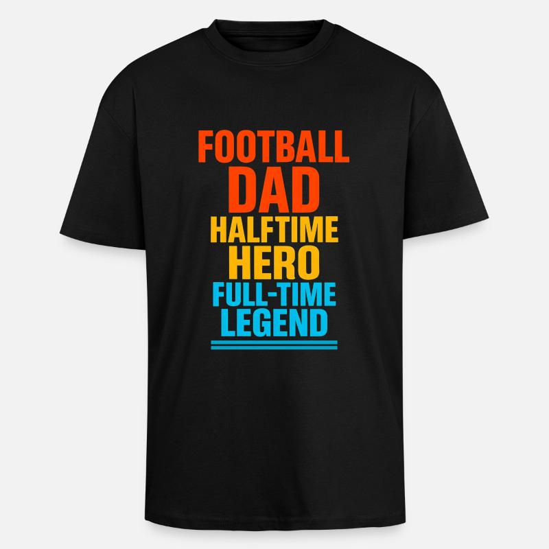 FUSSBALL-VATER - Oversized Heavyweight Unisex T-Shirt - Schwarz