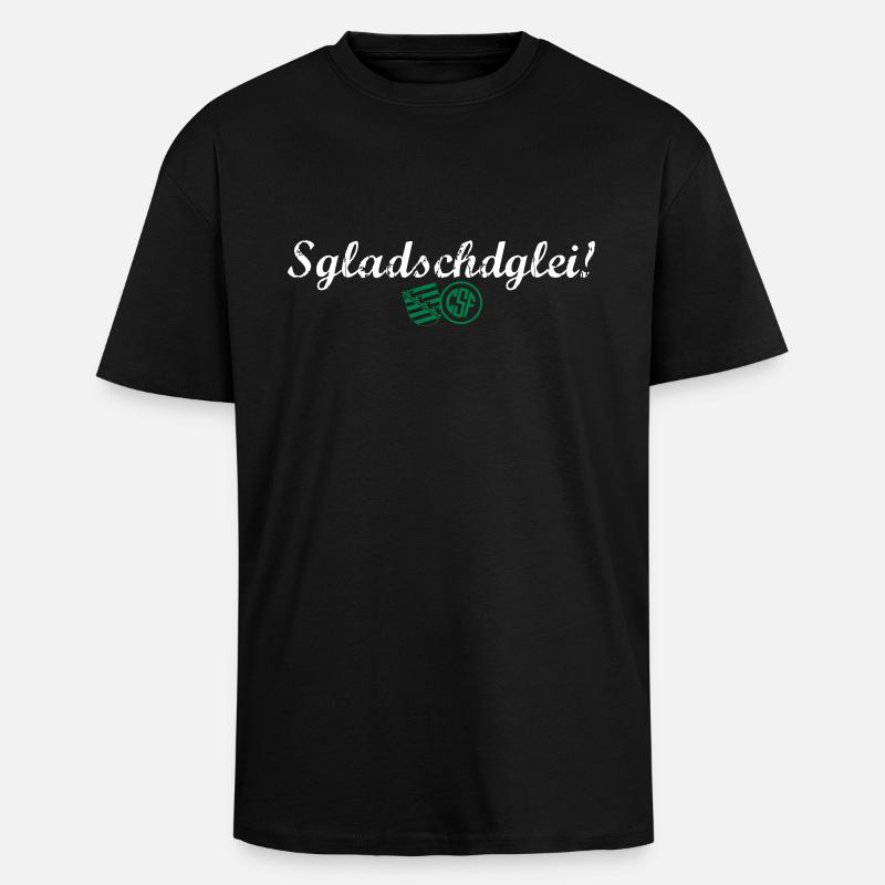 Sgladschdglei - Oversized Heavyweight Unisex T-Shirt - Schwarz