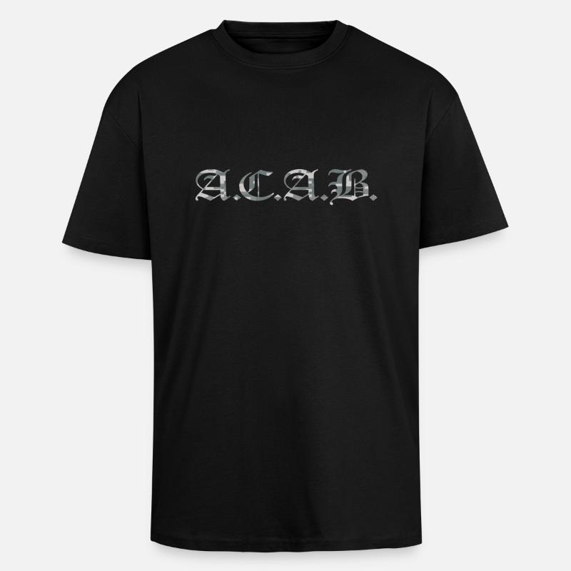 ACAB digital camouflage - Oversized Heavyweight Unisex T-Shirt - Schwarz