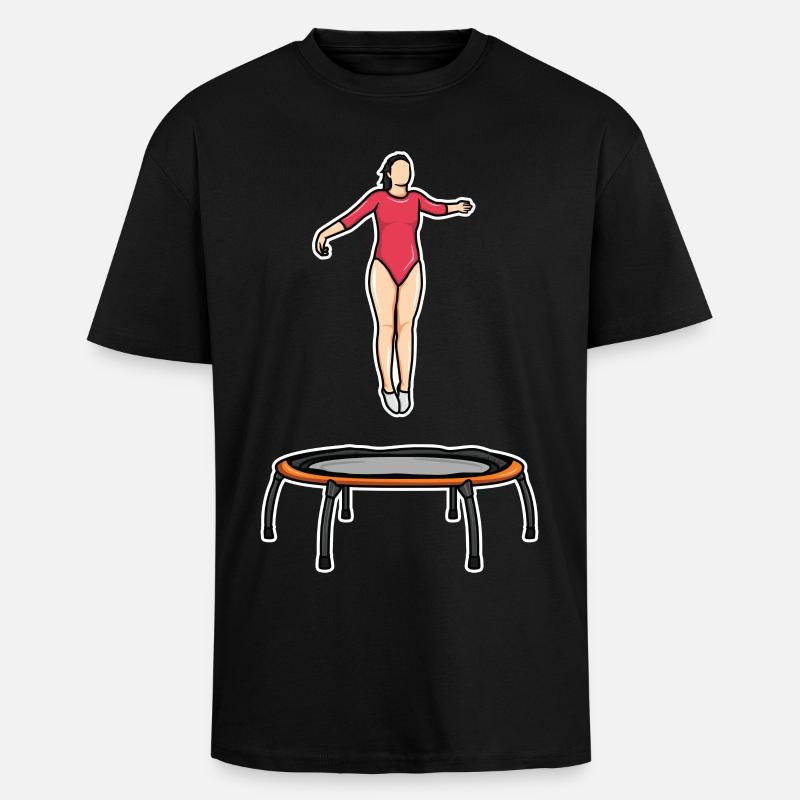 Trampolin Mädel - Oversized Heavyweight Unisex T-Shirt - Schwarz