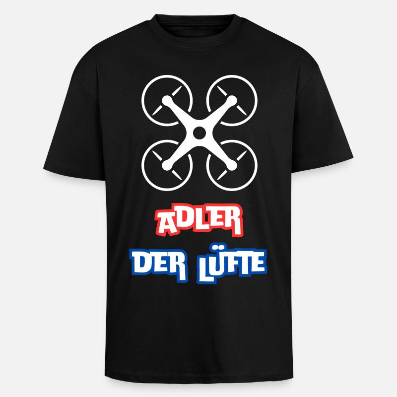 Adler der Lüfte - Oversized Heavyweight Unisex T-Shirt - Schwarz