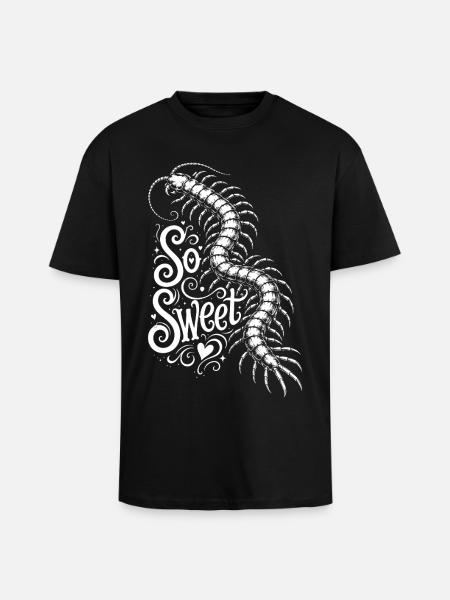 Scolopender motif - Unisex Oversized Heavyweight T-shirt - black