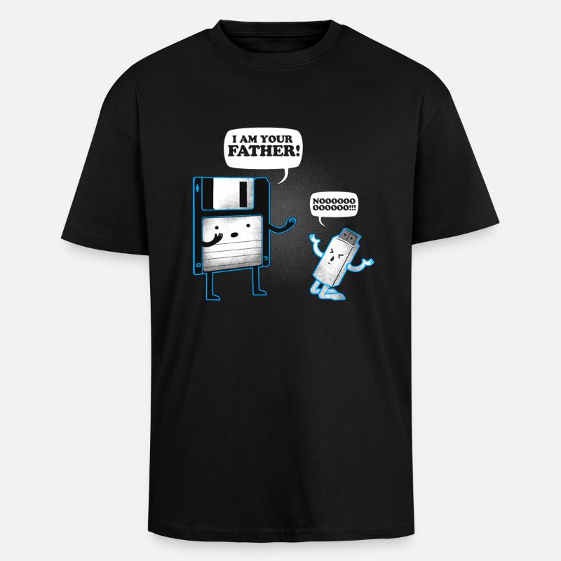 Diskette USB-Stick Retro - Oversized Heavyweight Unisex T-Shirt - Schwarz