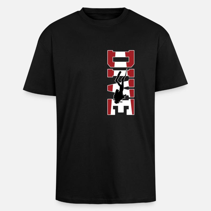 Diving - diver gift - Unisex Oversized Heavyweight T-shirt - black