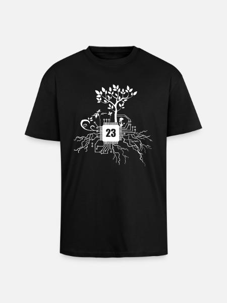 Freetek Microchip 23 - Oversized Heavyweight Unisex T-Shirt - Schwarz