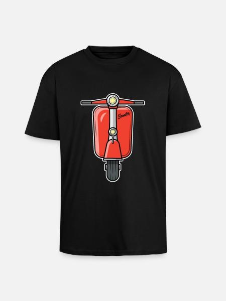 Scooter Scooter Scooter red - Unisex Oversized Heavyweight T-shirt - black