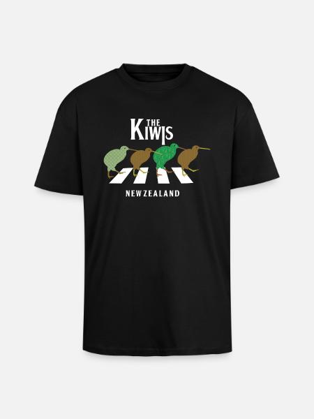 "The Kiwis" - Unisex Oversized Heavyweight T-shirt - black