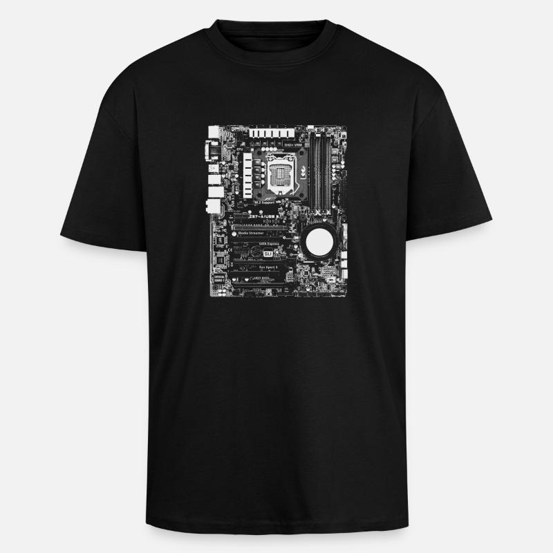 Mainboard - Nerd & Geek Hardware - Oversized Heavyweight Unisex T-Shirt - Schwarz
