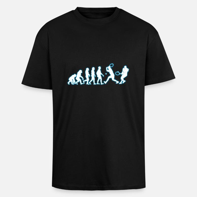 évolution Tennis - T-shirt unisexe oversize épais - noir