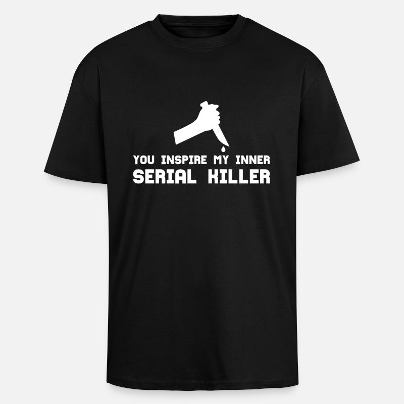 SERIENMÖRDER - Oversized Heavyweight Unisex T-Shirt - Schwarz