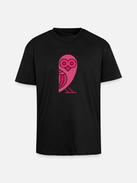 Owls chicks - Unisex Oversized Heavyweight T-shirt - black