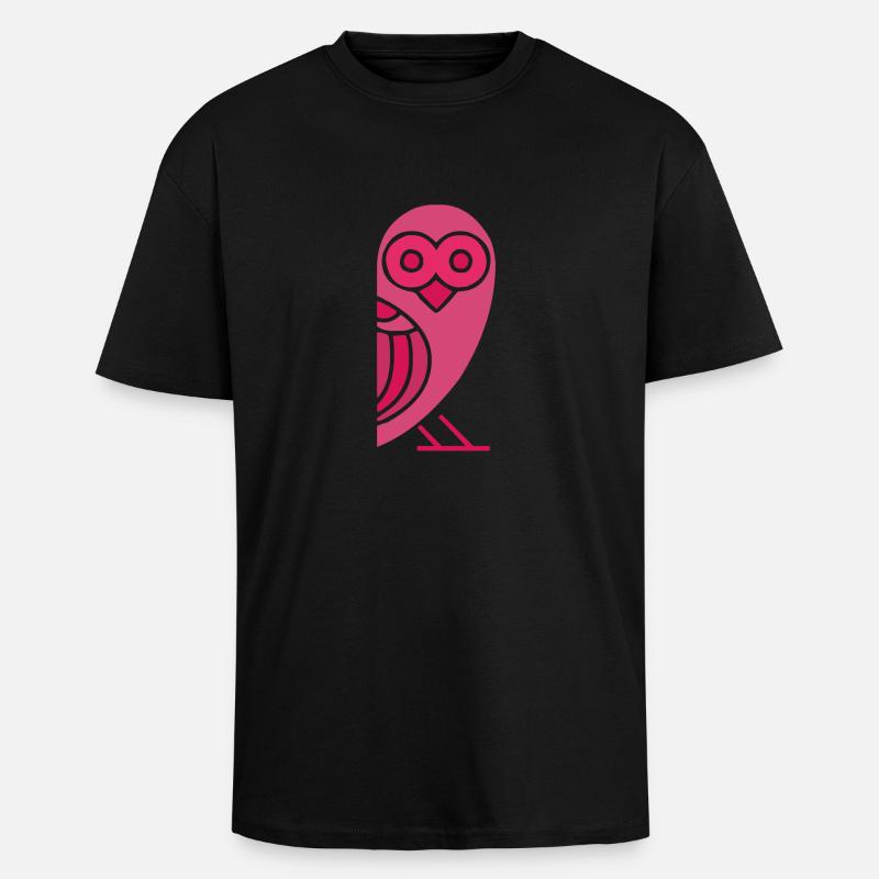 Eulen Kücken - Oversized Heavyweight Unisex T-Shirt - Schwarz