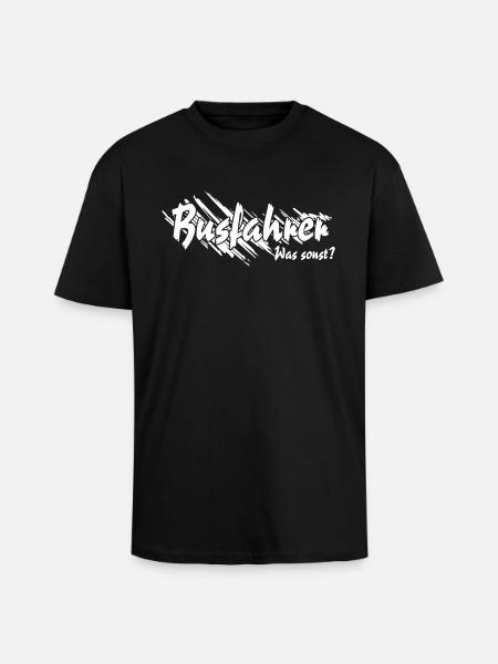 Bussfahrer was sonst - Oversized Heavyweight Unisex T-Shirt - Schwarz