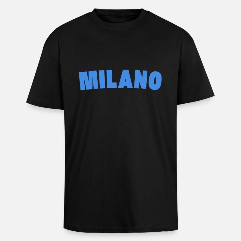 Milano Mailand Milan - T-shirt unisexe oversize épais - noir