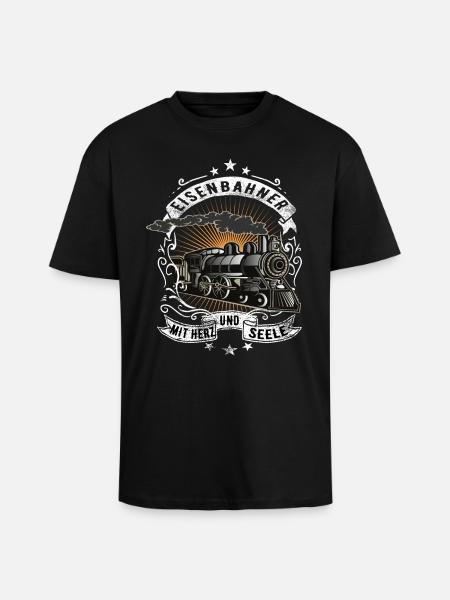 Railroad railway workers - Unisex Oversized Heavyweight T-shirt - black