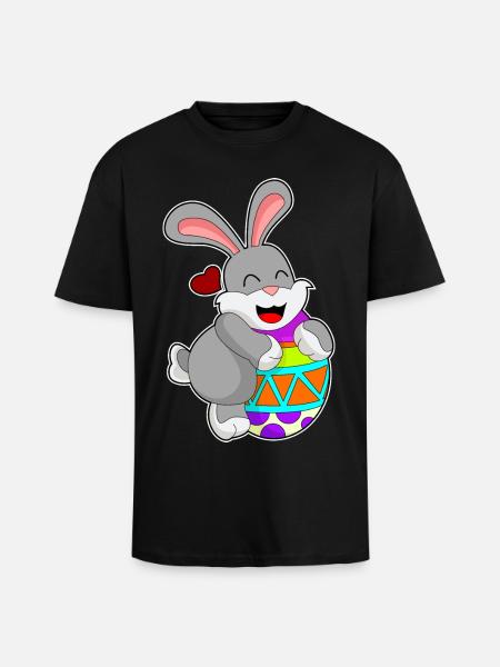 Rabbit Egg - Unisex Oversized Heavyweight T-shirt - black