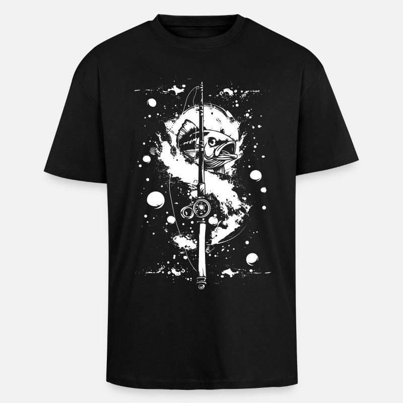 Fischerei Farbe Streetart - Oversized Heavyweight Unisex T-Shirt - Schwarz