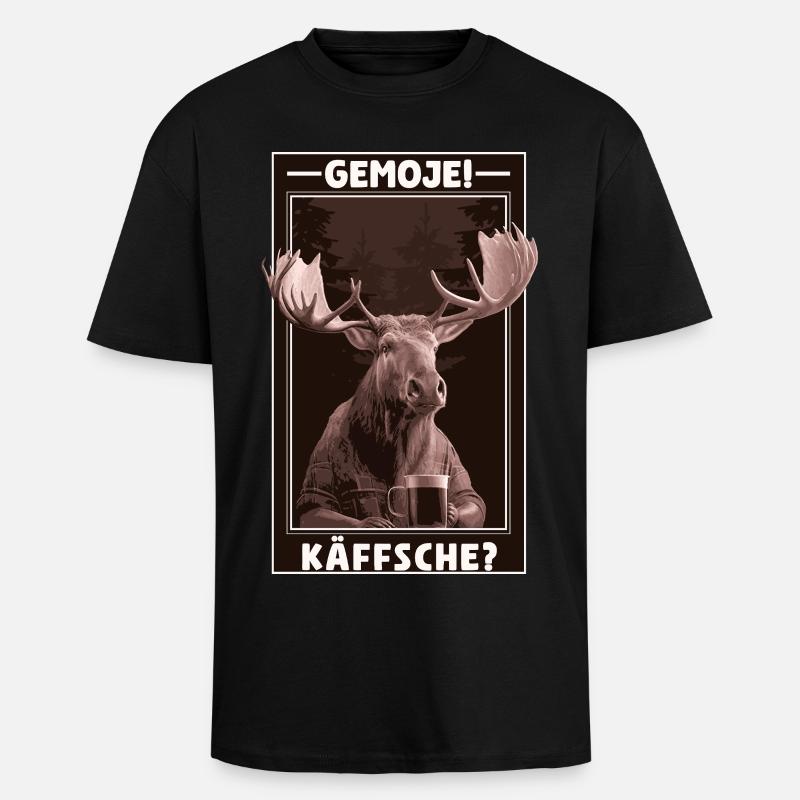 Gemoje_Kaeffsche_02 - T-shirt unisexe oversize épais - noir