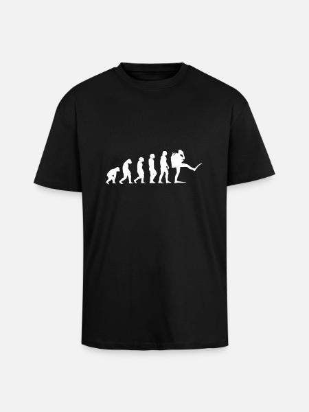 Diving Evolution - Diver Gift - Unisex Oversized Heavyweight T-shirt - black