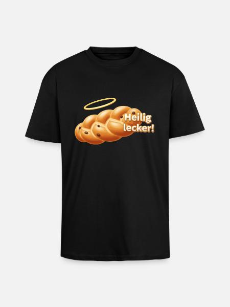 Heilig lecker ! - Oversized Heavyweight Unisex T-Shirt - Schwarz